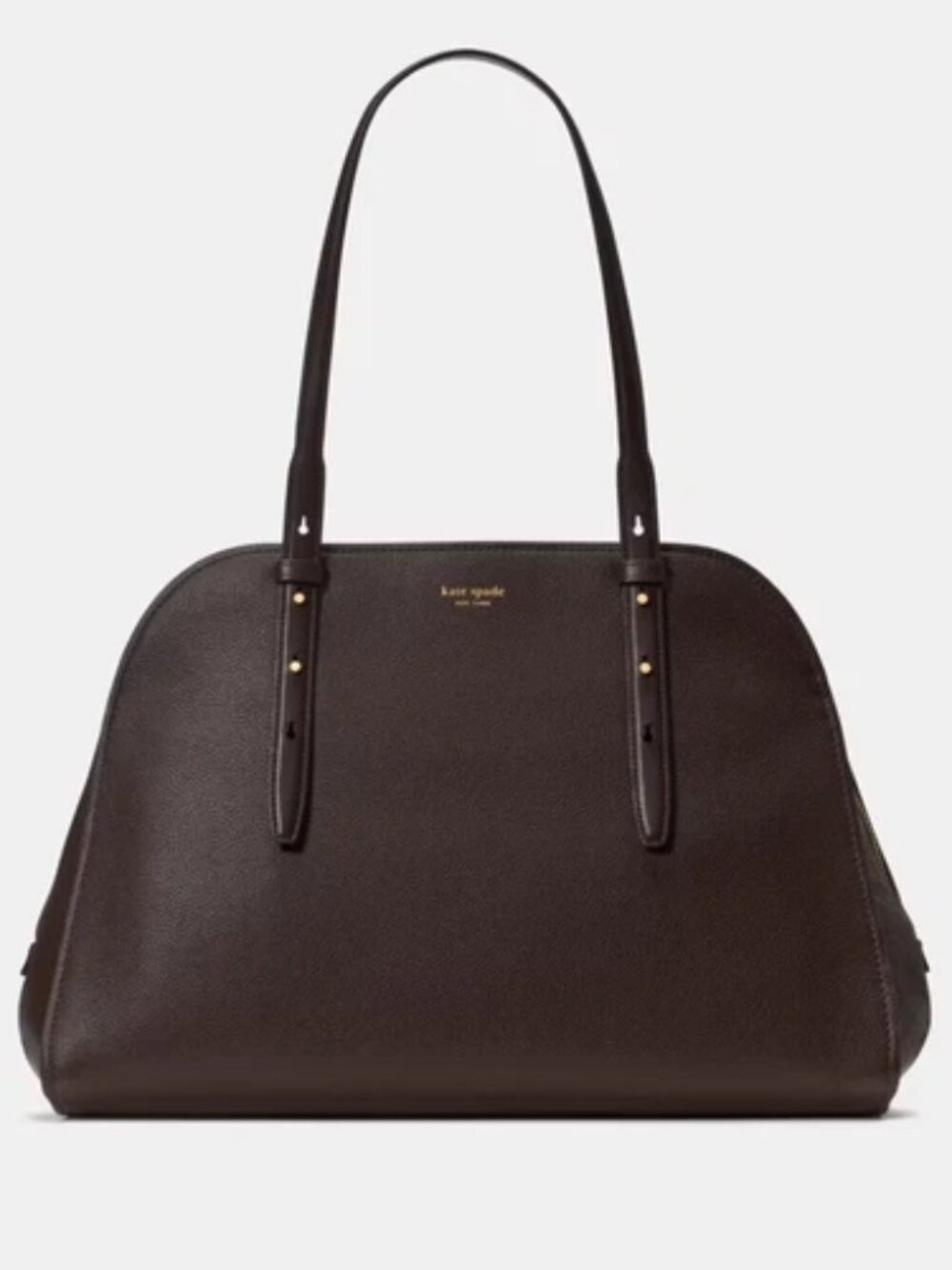 Kate Spade Maise Carryall Tote — Hot Fudge Pebbled Leather — New with Tags KM285